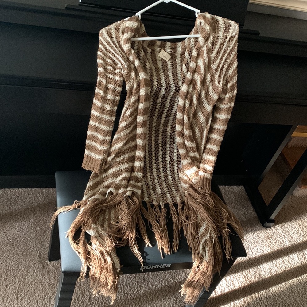 Fringe Open Sweater